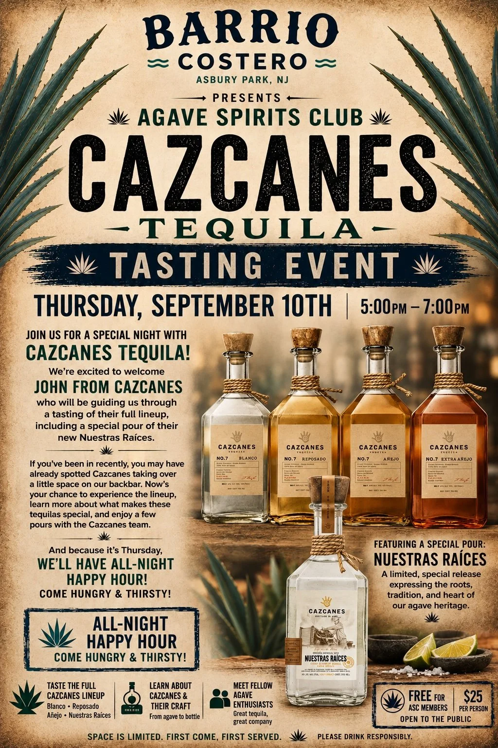 Agave Spirits Club Tasting Event