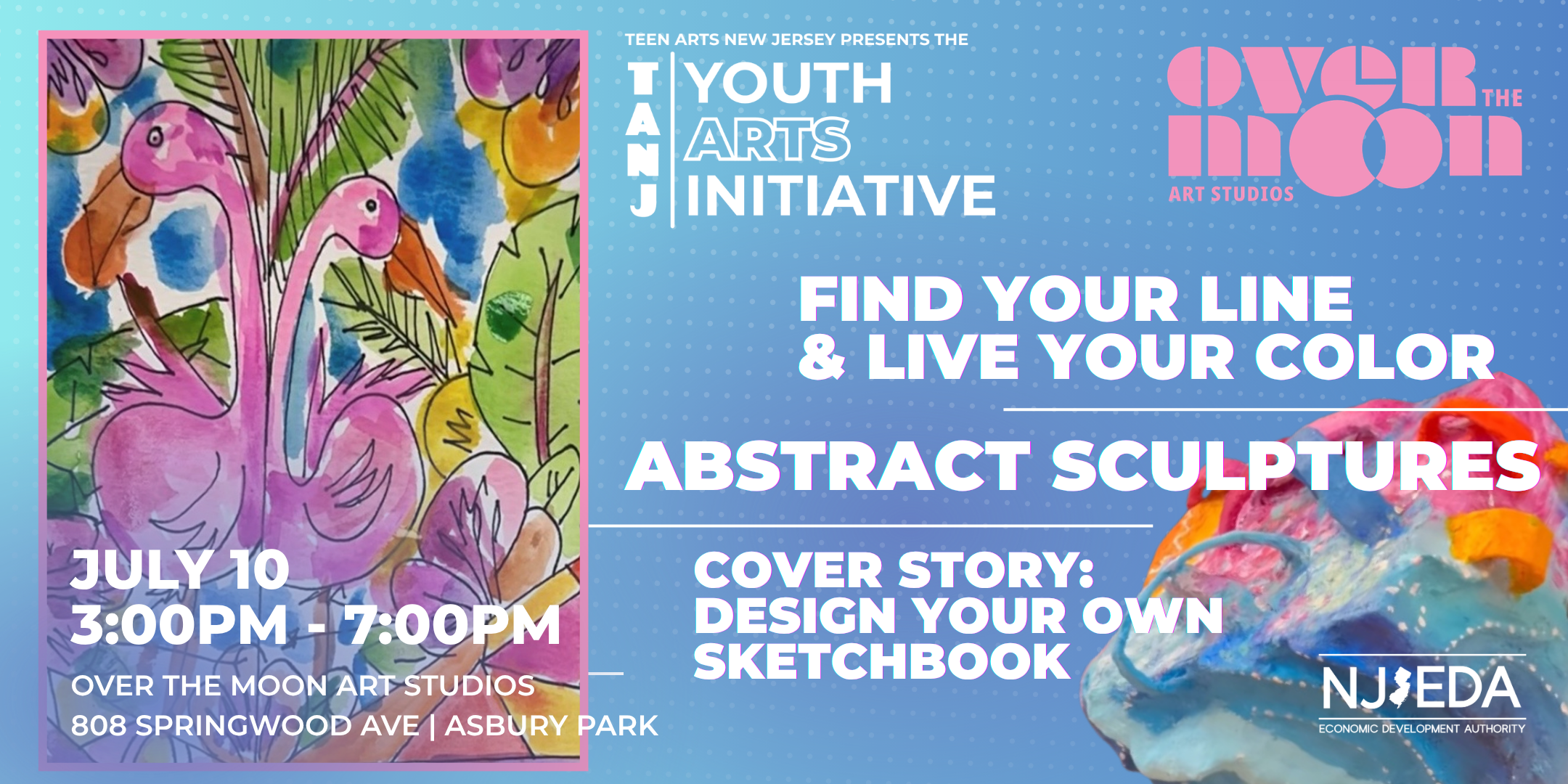 Find Your Line & Live Your Color: Abstract Sculptures & Sketchbook Designs