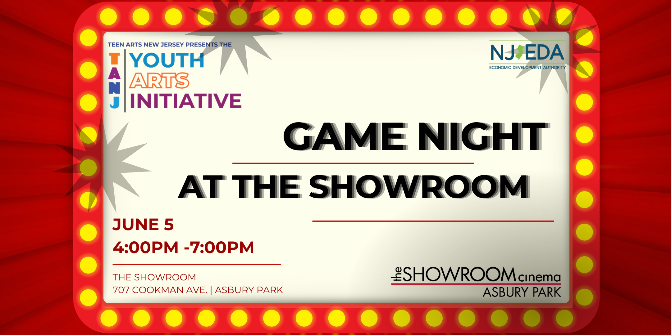 Teen Arts New Jersey Youth Arts Initiative: Game Night at The Showroom