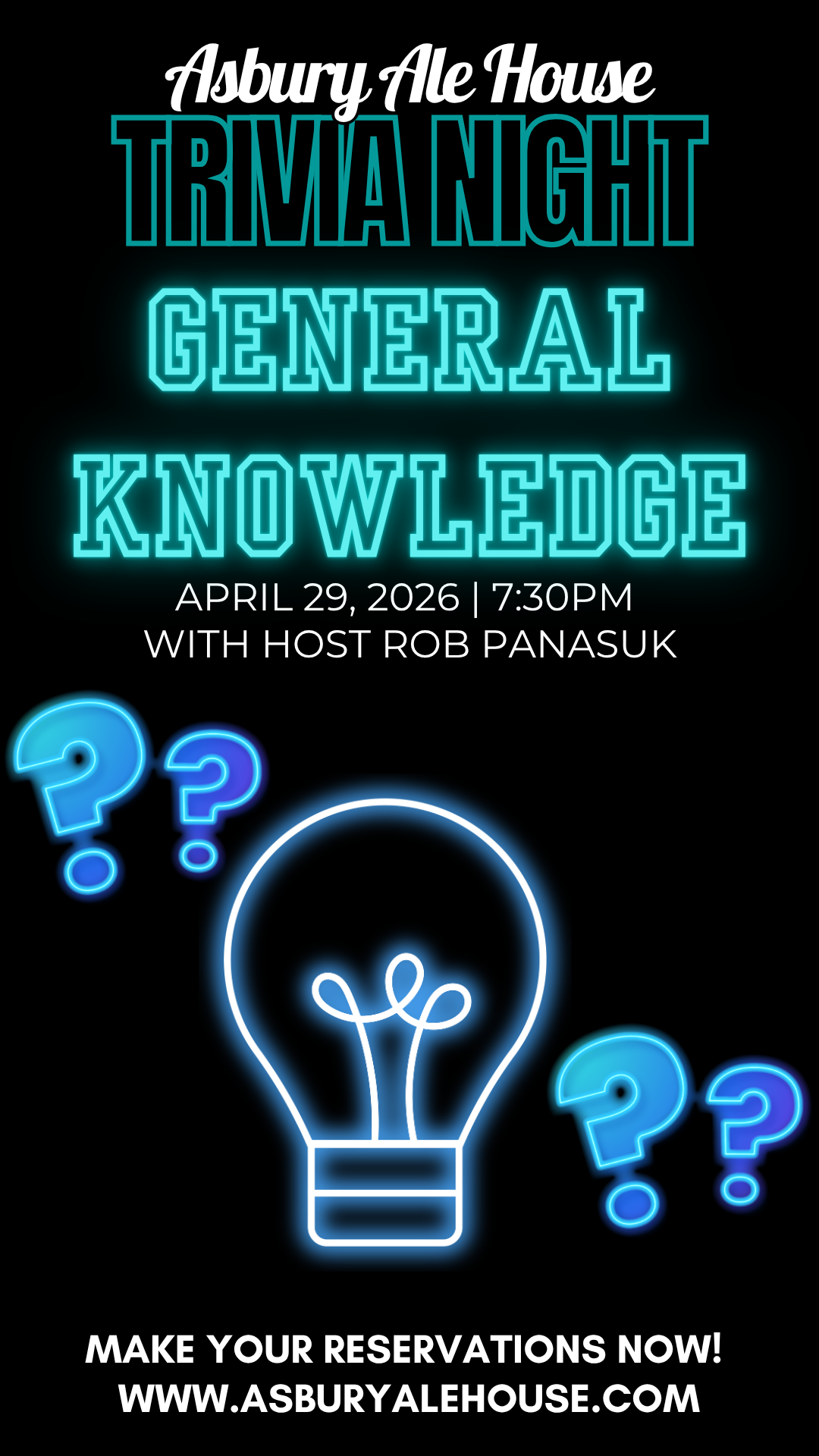 Trivia Night: General Knowledge with Rob Panasuk