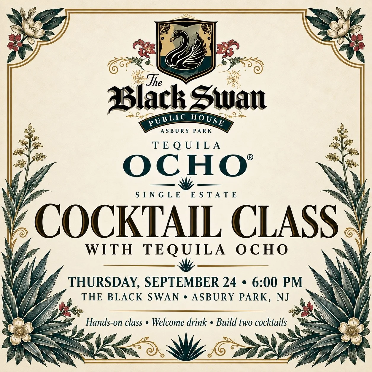 Tequila Ocho Cocktail Making Class