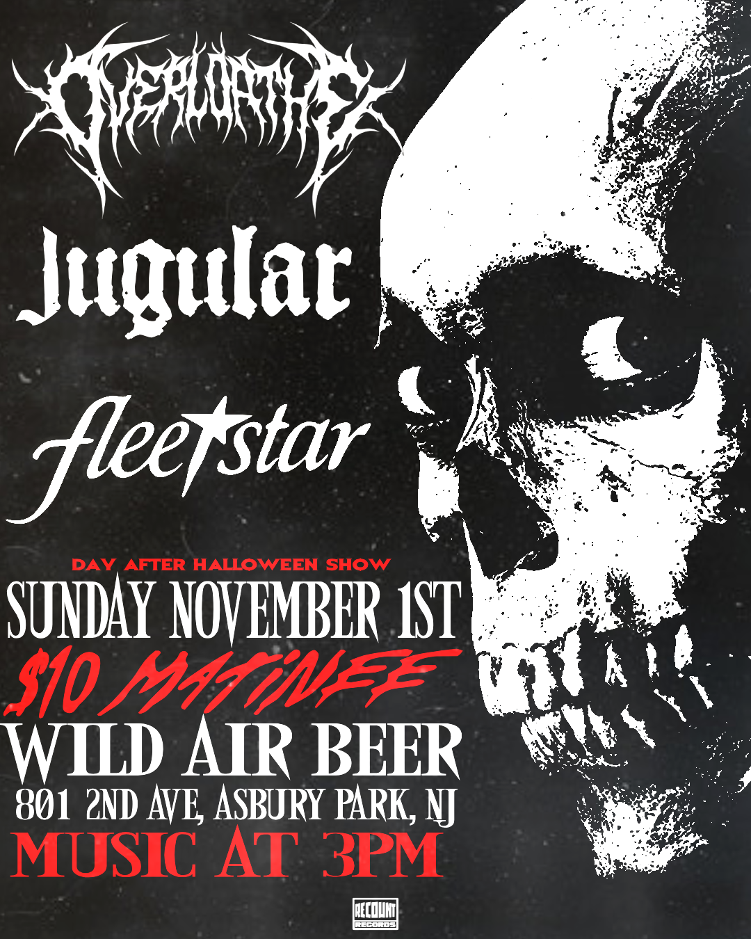 Day After Halloween Show: Overloathe, Jugular, Fleetstar