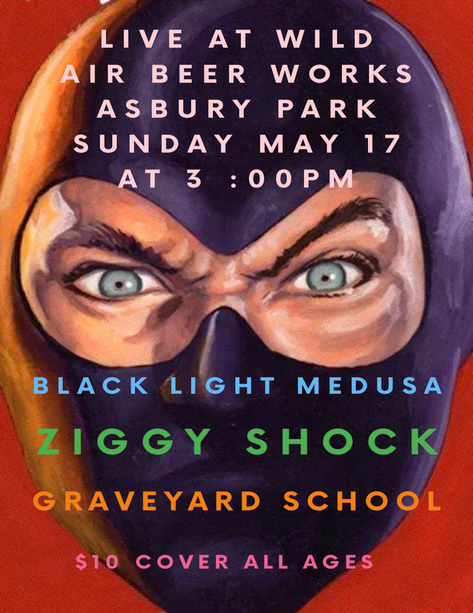 Ziggy Shock w/ Black Light Medusa and Graveyard School