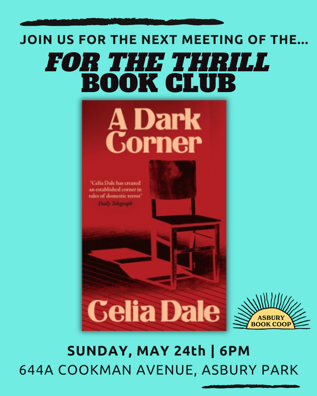 For The Thrill Book Club: A Dark Corner by Celia Dale