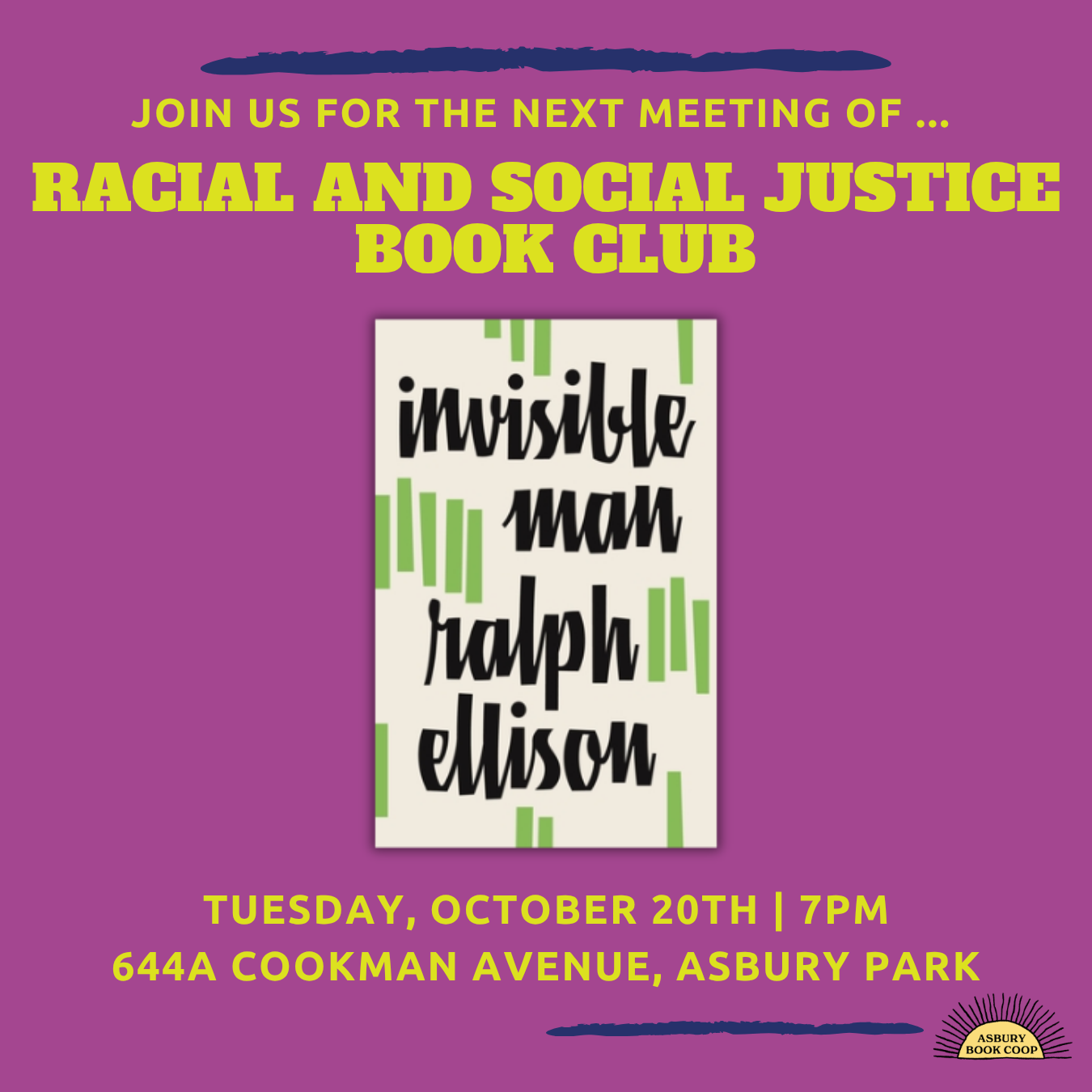 Racial & Social Justice Book Club: Invisible Man by Ralph Ellison