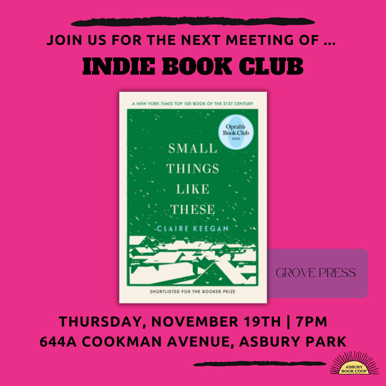 Indie Book Club: Small Things Like These by Claire Keegan