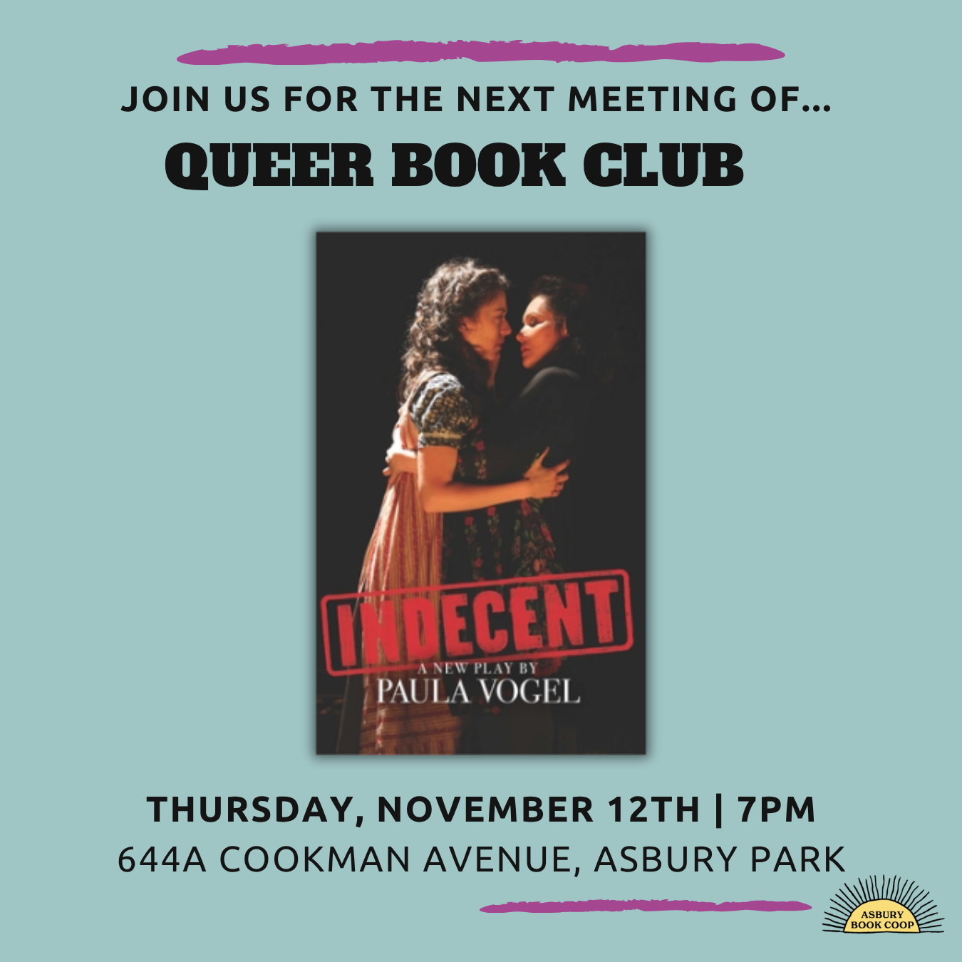 Queer Book Club: Indecent by Paula Vogel