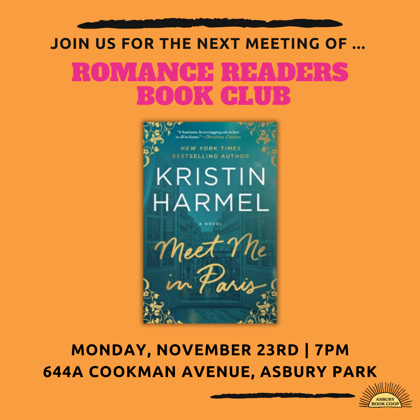 Romance Readers Book Club: Meet Me In Paris by Kristin Harmel