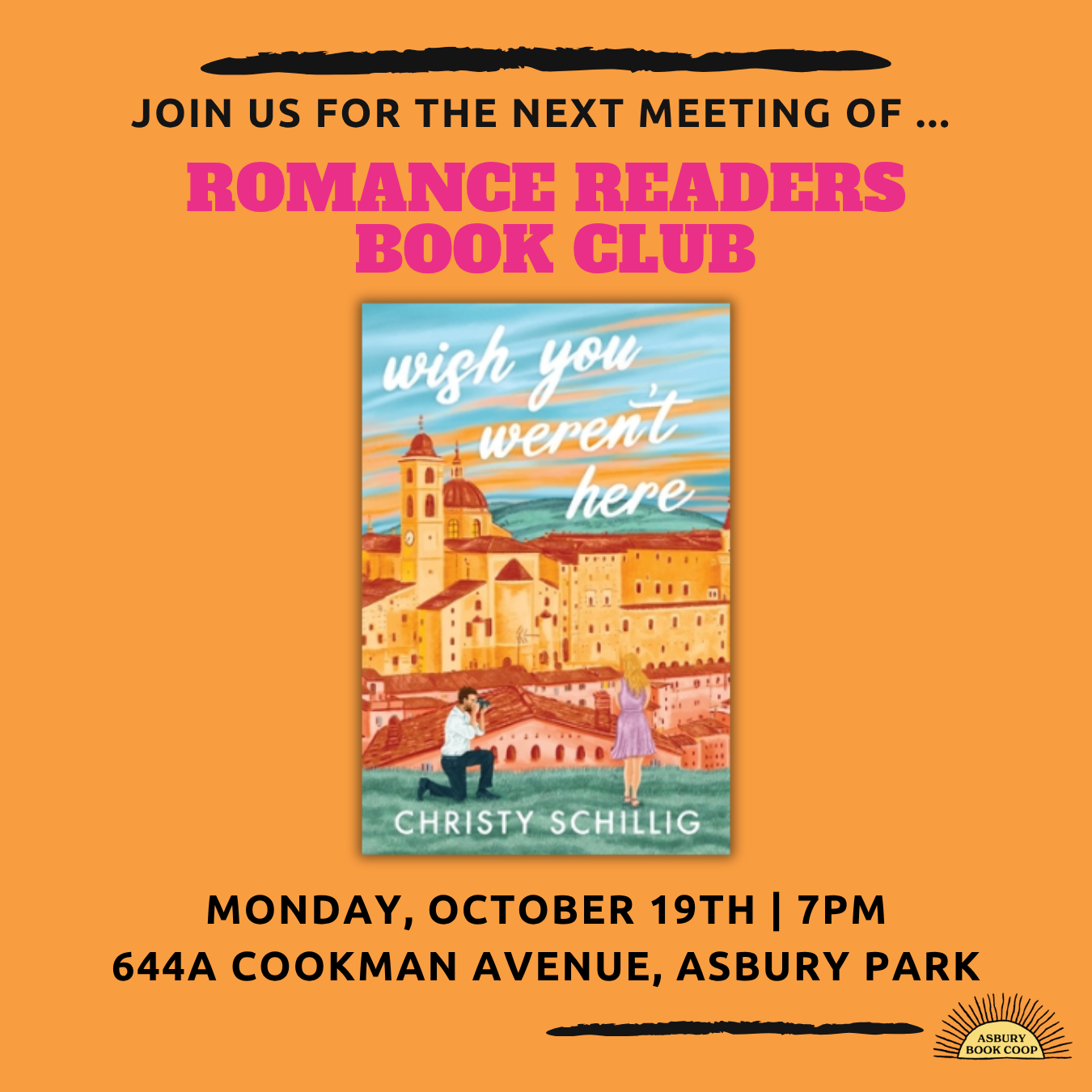 Romance Readers Book Club: Wish You Weren't Here by Christy Schillig