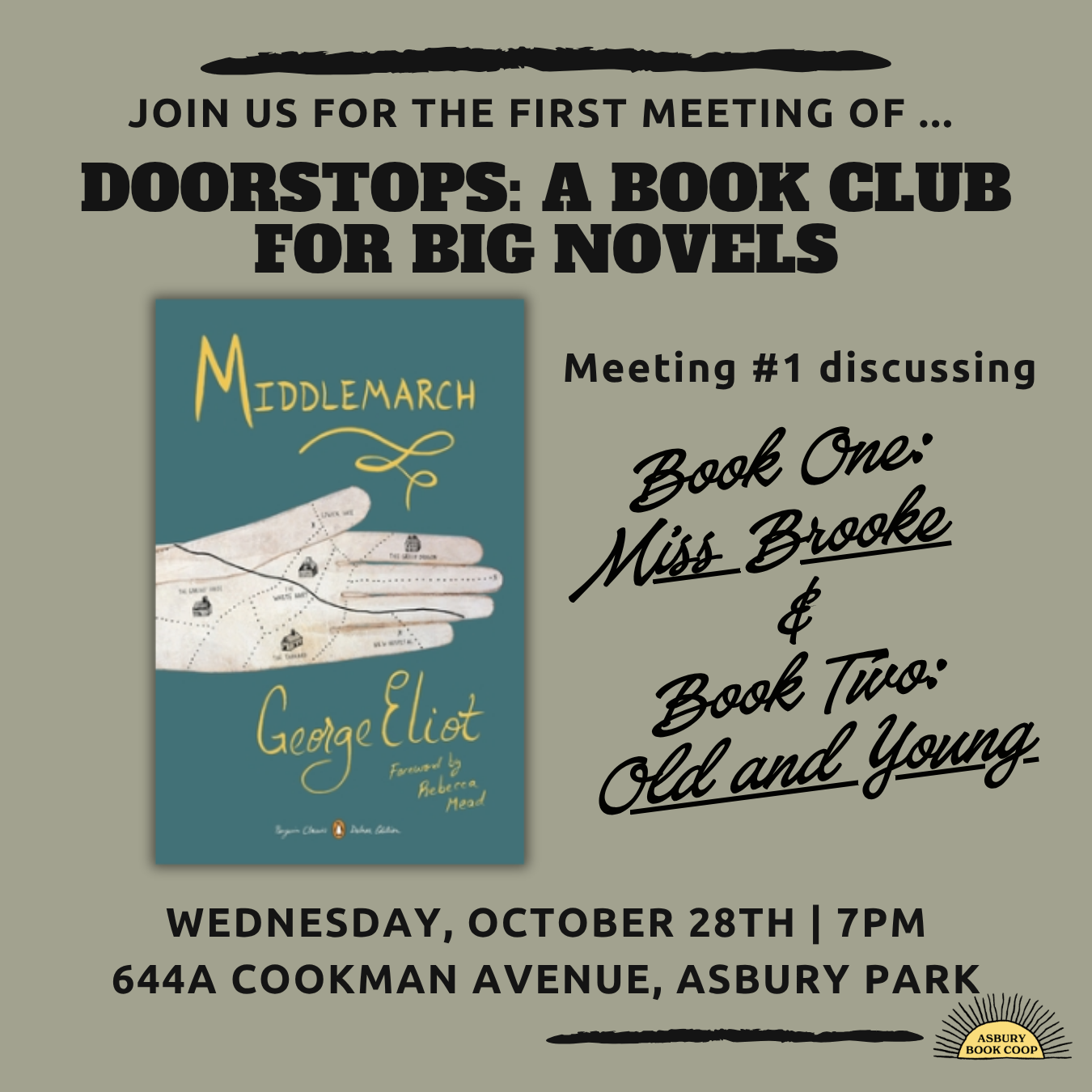 Doorstops: A Book Club for BIG BOOKS | Middlemarch by George Elliot