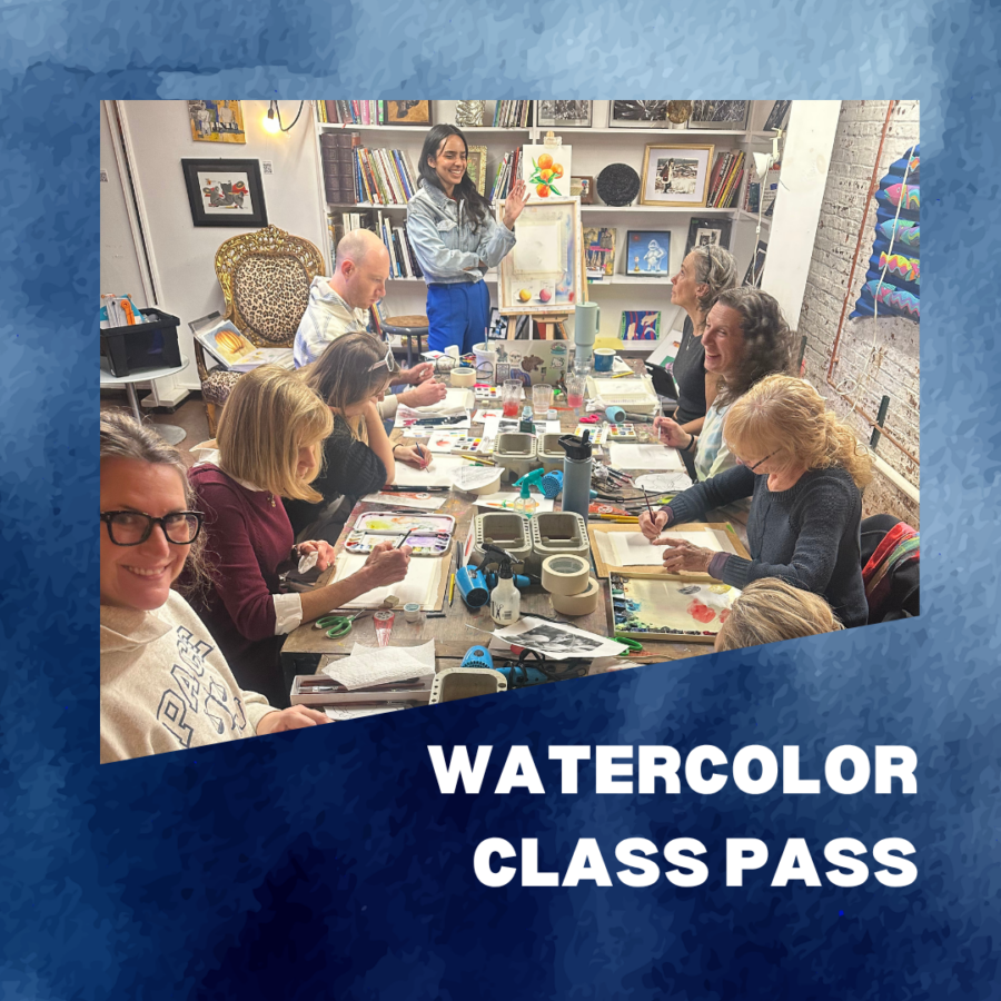 Watercolor Class Pass – Mondays at Over the Moon Art Studio