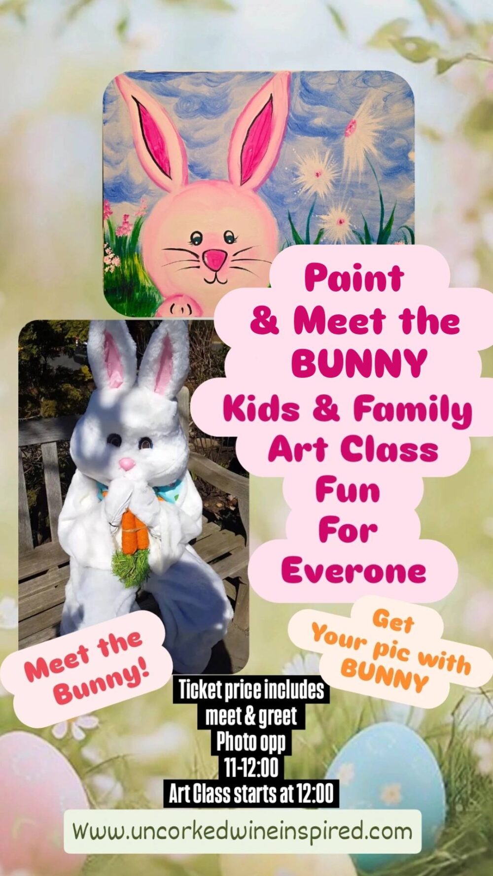 Paint & Meet the Easter Bunny at Uncorked