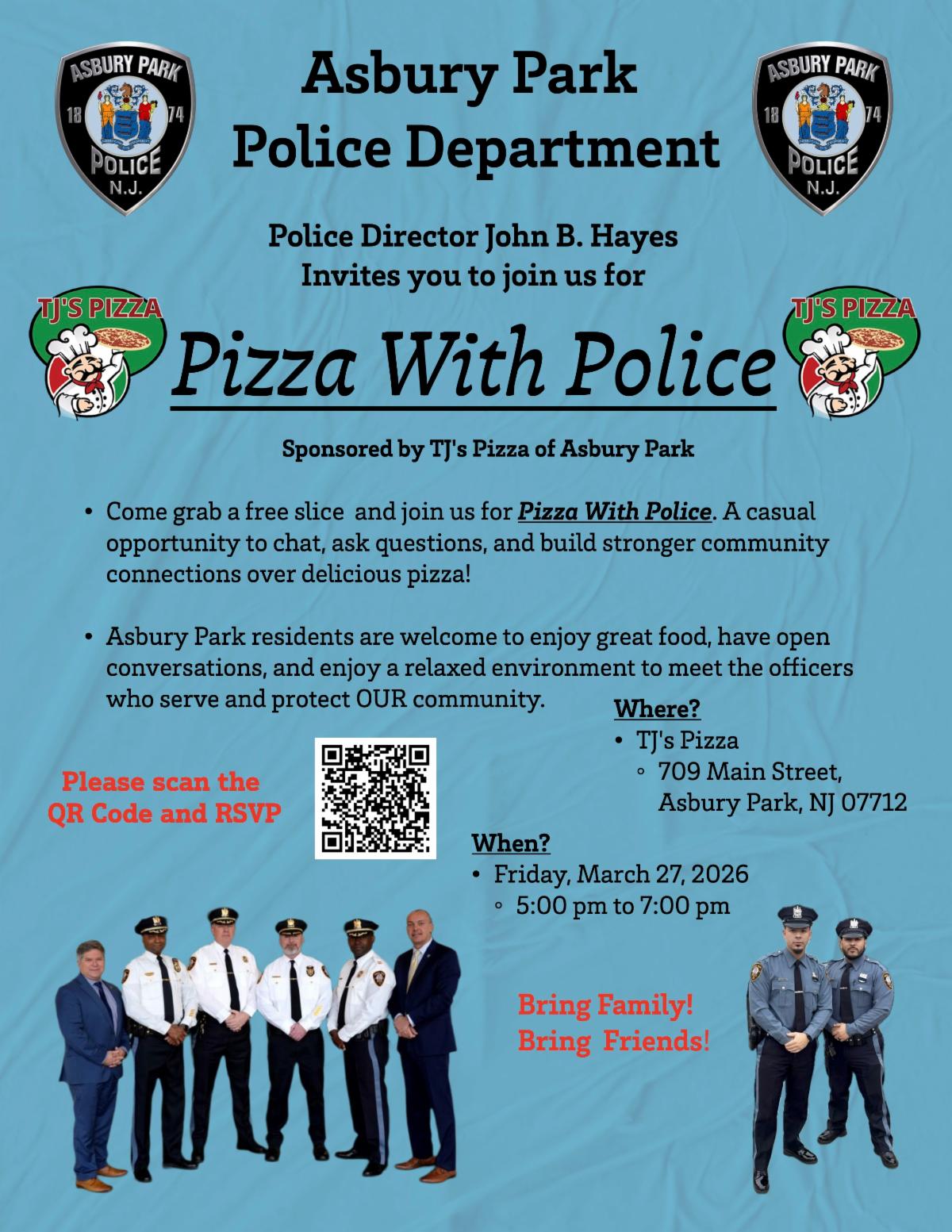 Pizza With Police at TJ’s Pizza