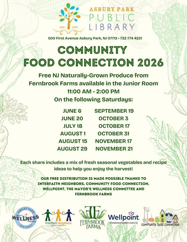 Community Food Connection 2026 at Asbury Park Public Library