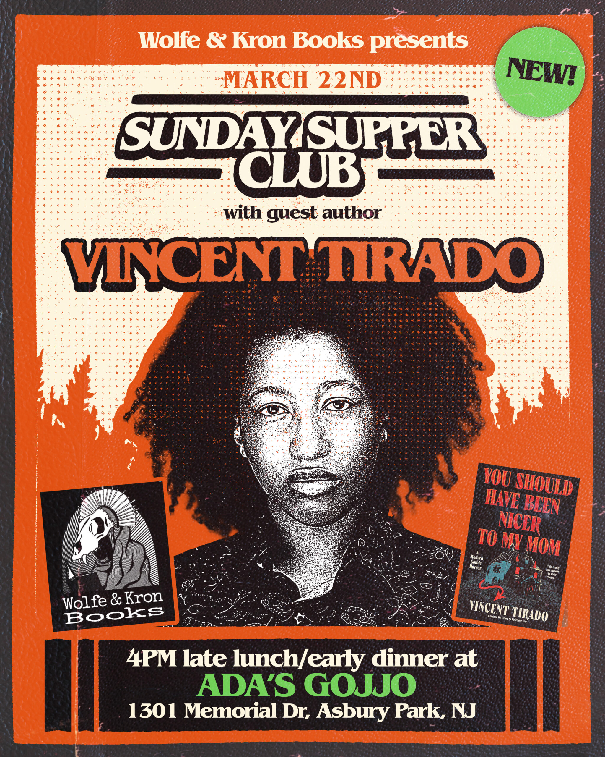 Wolfe & Kron Books Sunday Supper Club with Vincent Tirado