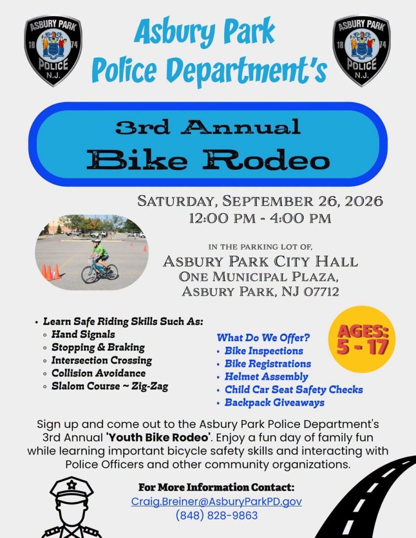 Asbury Park Police Dept. 3rd Annual Bike Rodeo