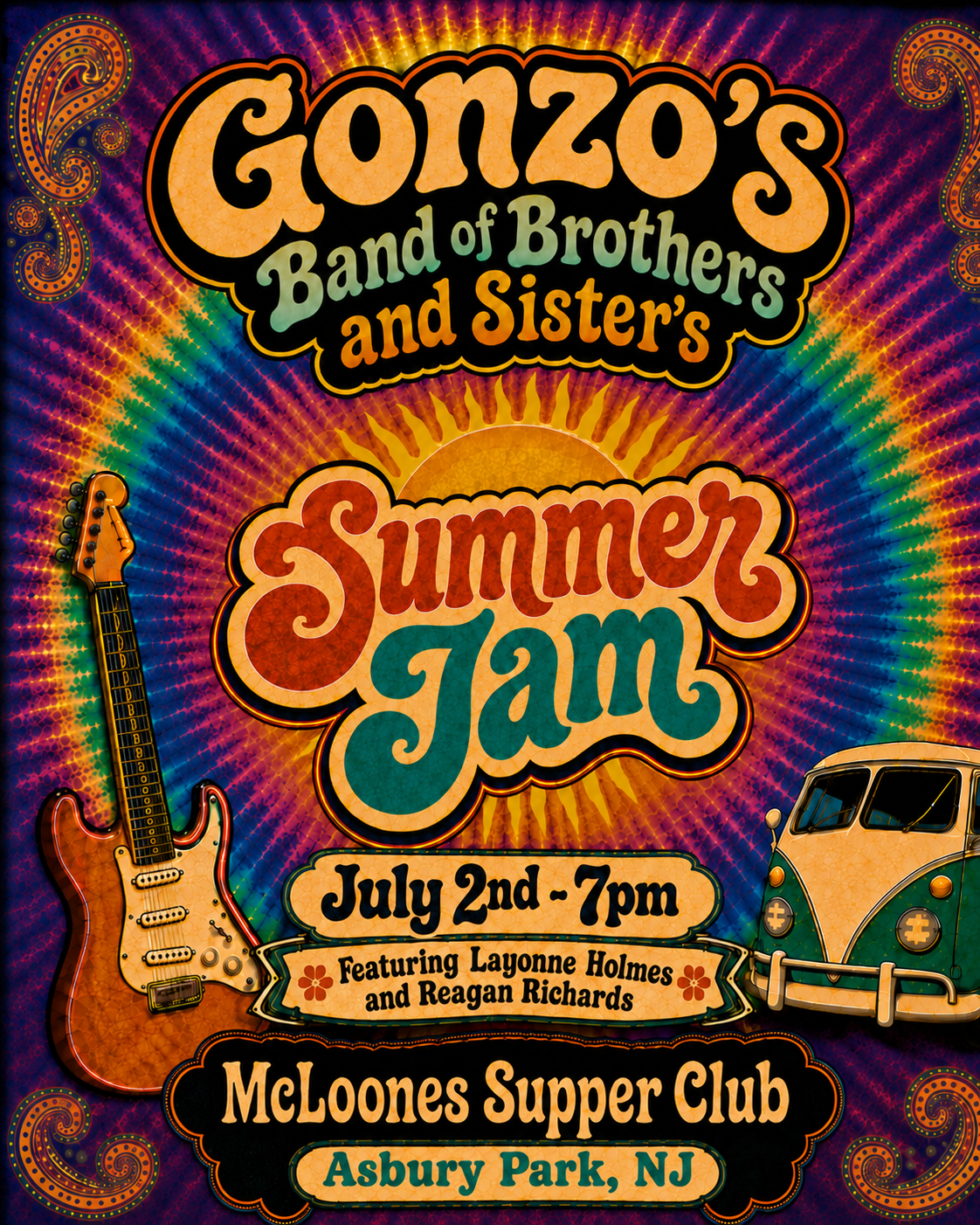Gonzo's Band of Brothers & Sisters SUMMER JAM! featuring Layonne Holmes & Reagan Richards