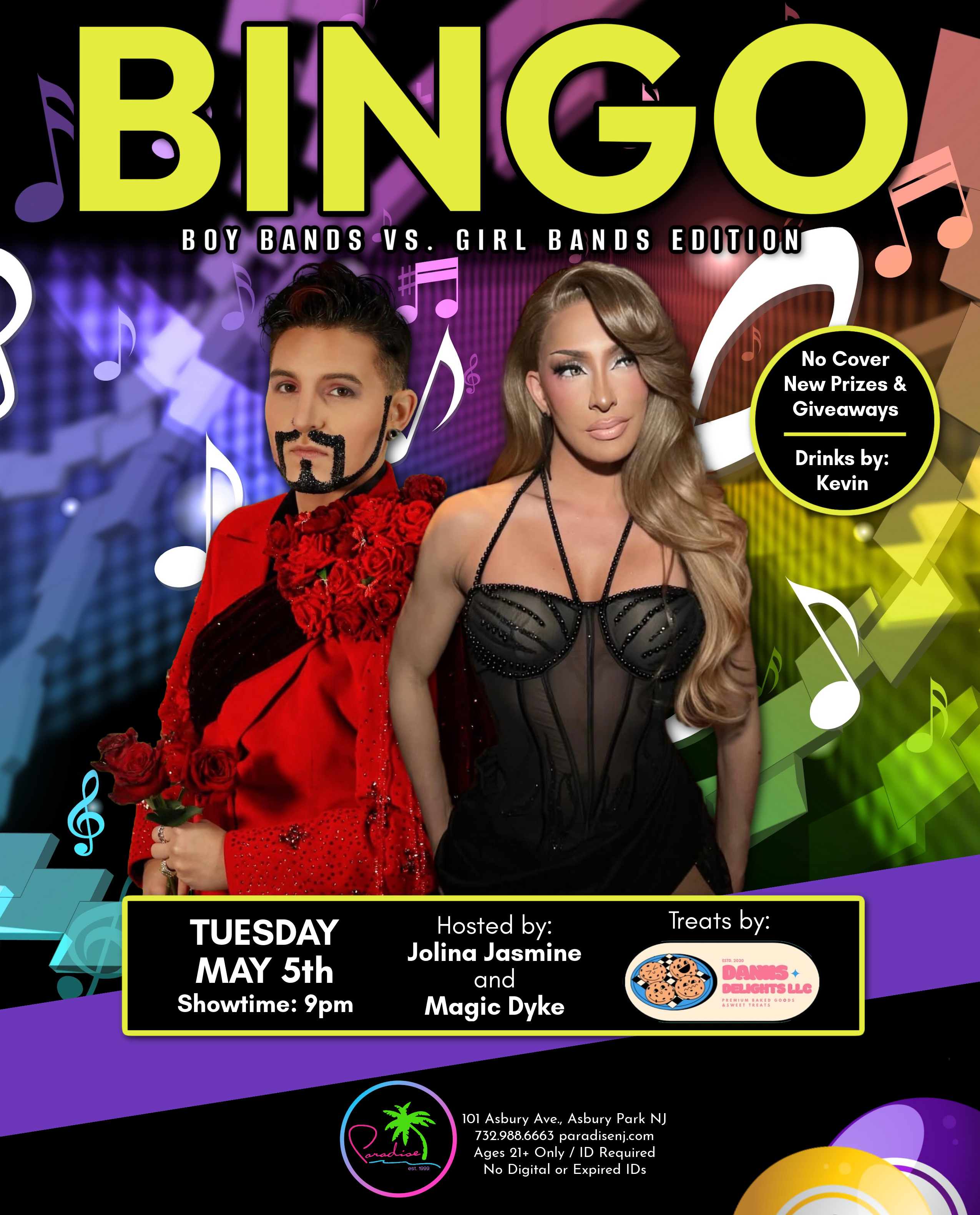 BINGO BOY BANDS VS. GIRL BANDS EDITION