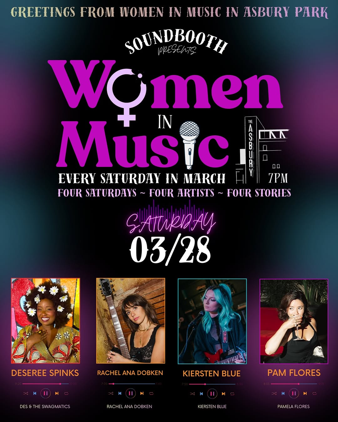 Women in Music Showcase: Rachel Ana Dobken, Kiersten Blue, Pam Flores, Deseree Spinks
