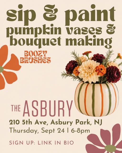 Sip & Paint: Pumpkin-Shaped Vases & Bouquet Making