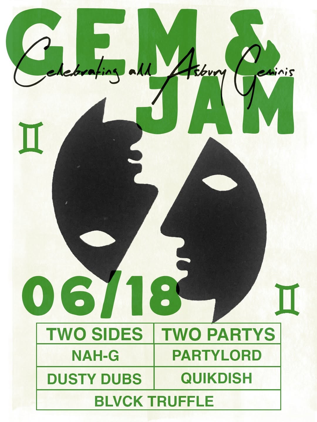 GEM & JAM: Celebrating all Asbury Geminis