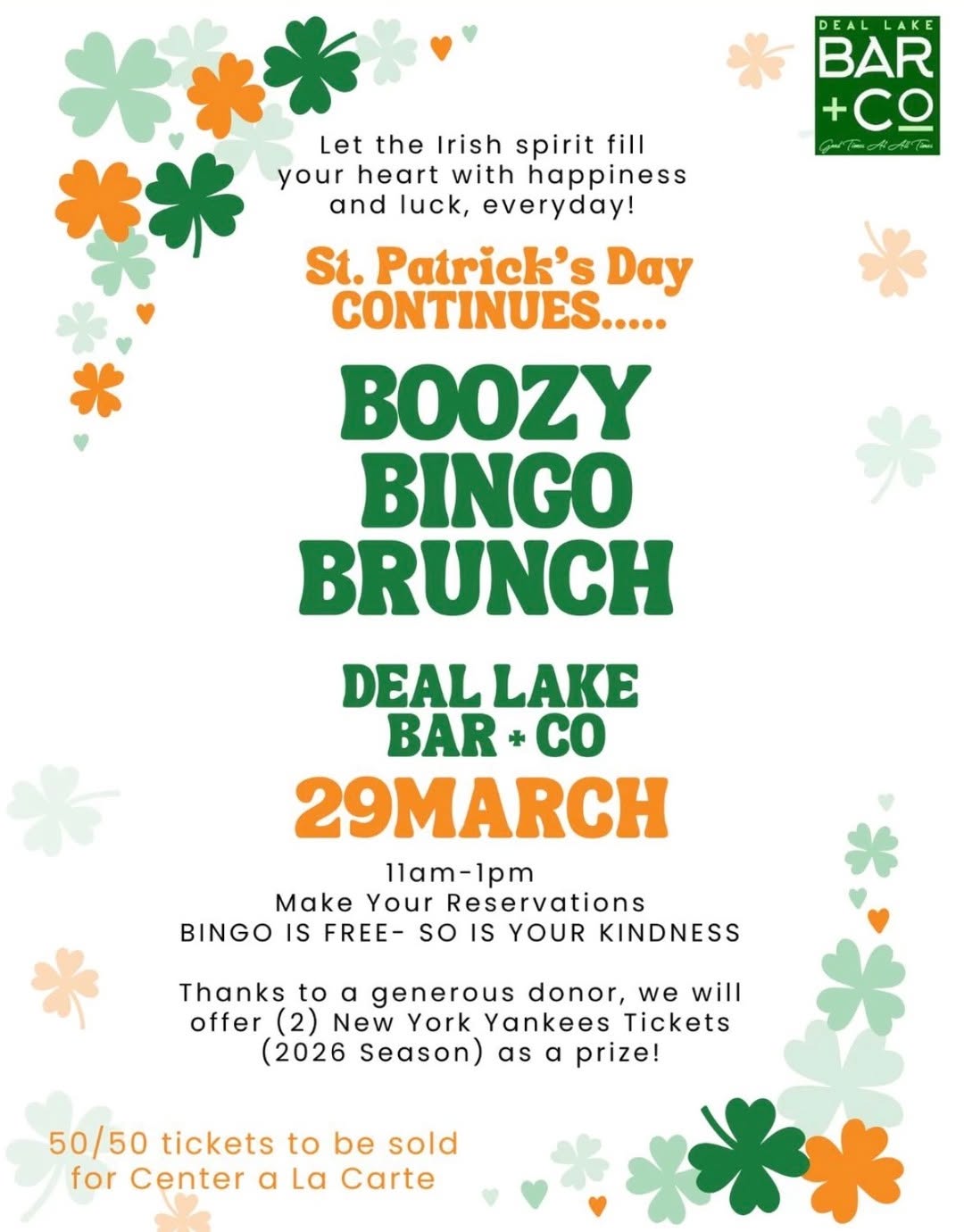 St. Patrick's Day Boozy Bingo Brunch