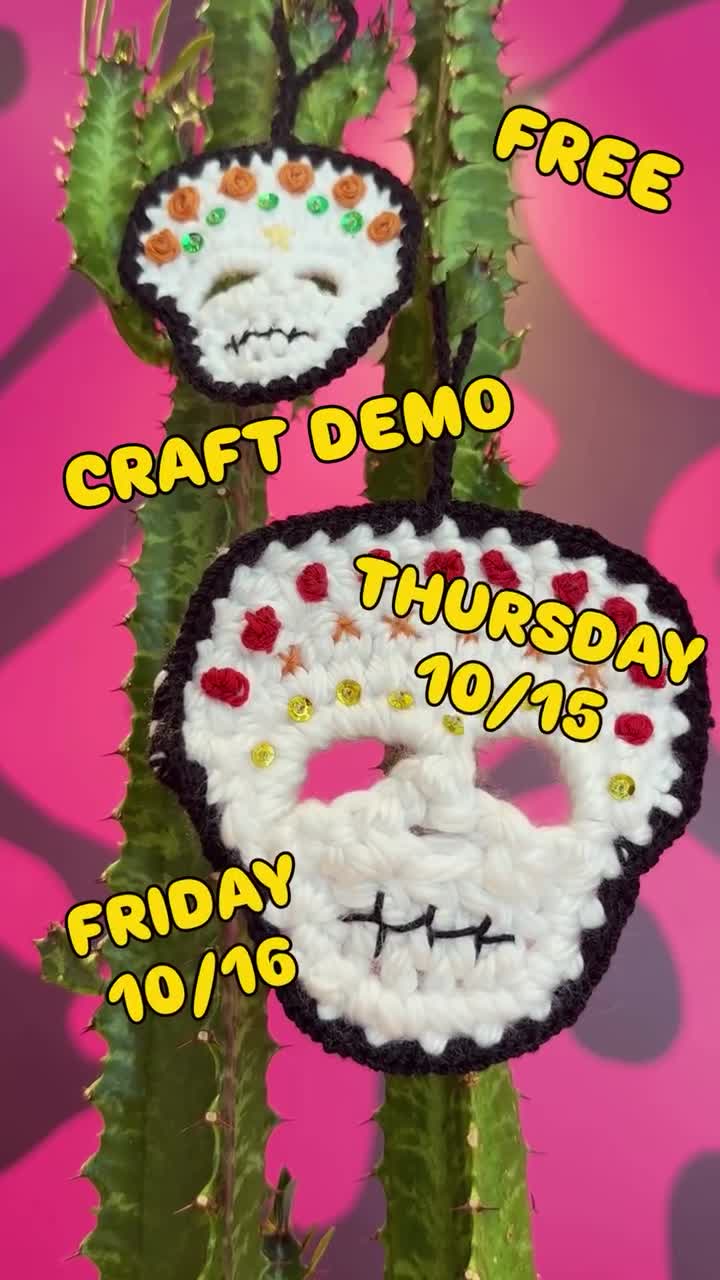 Day of the Dead Crochet Skulls Demo with Iris Orsini