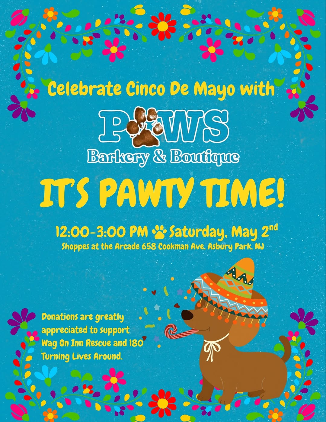 Cinco De Mayo Pawty at PAWS Barkery & Boutique