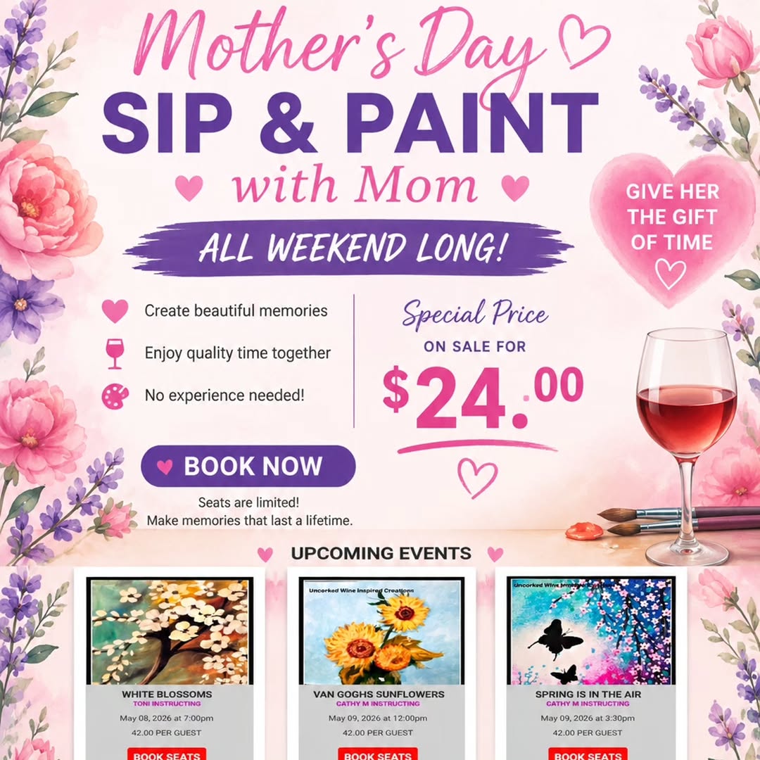 Mother's Day Sip & Paint: Special Sunday Class with Mimosas