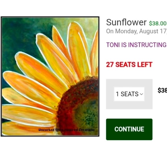 Sunflower Paint and Sip