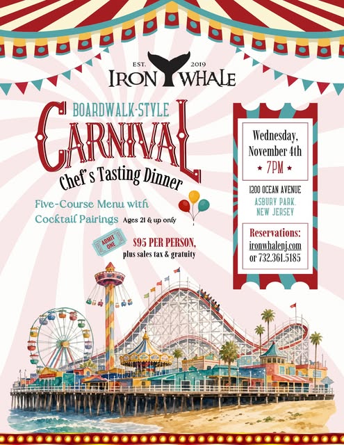 Boardwalk-Style Carnival Chef's Tasting Dinner