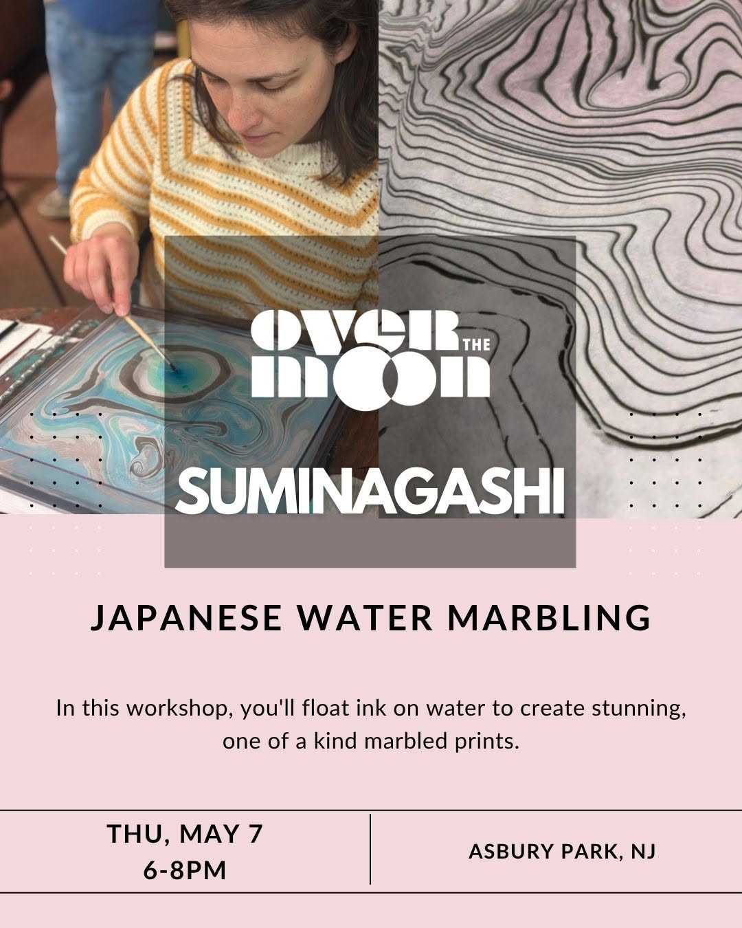 Suminagashi Japanese Water Marbling Workshop