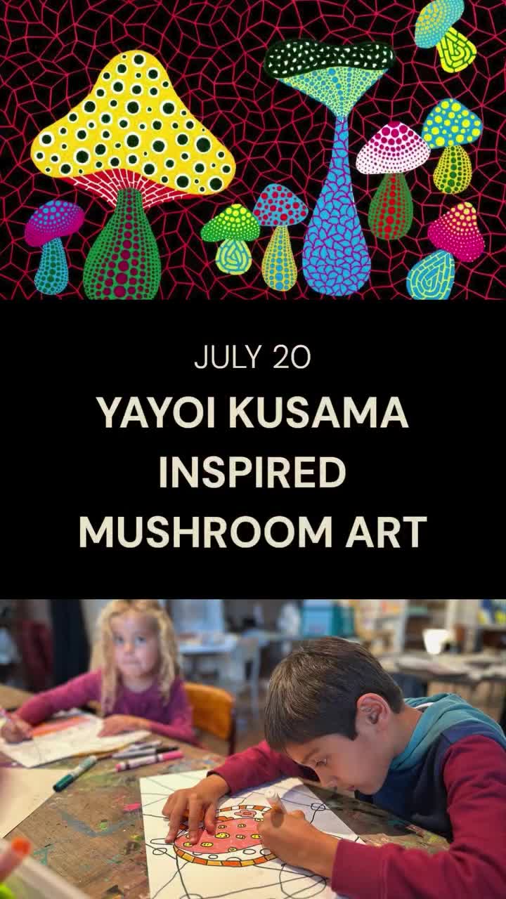 Little Makers Mondays: Yayoi Kusama Inspired Mushroom Art