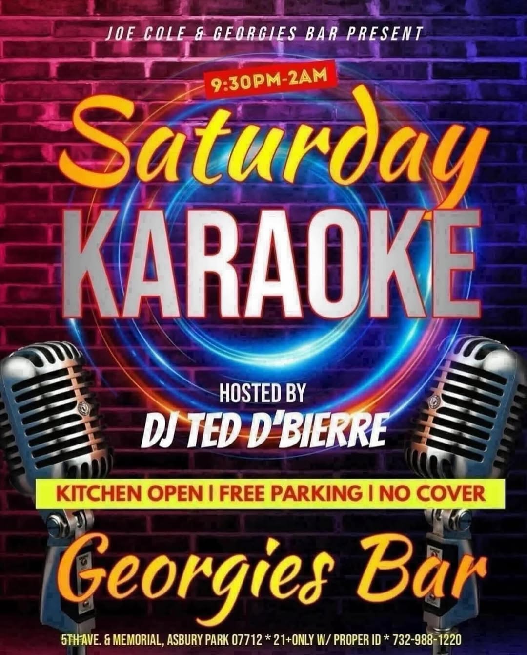 Saturday Karaoke with DJ Ted D'Bierre