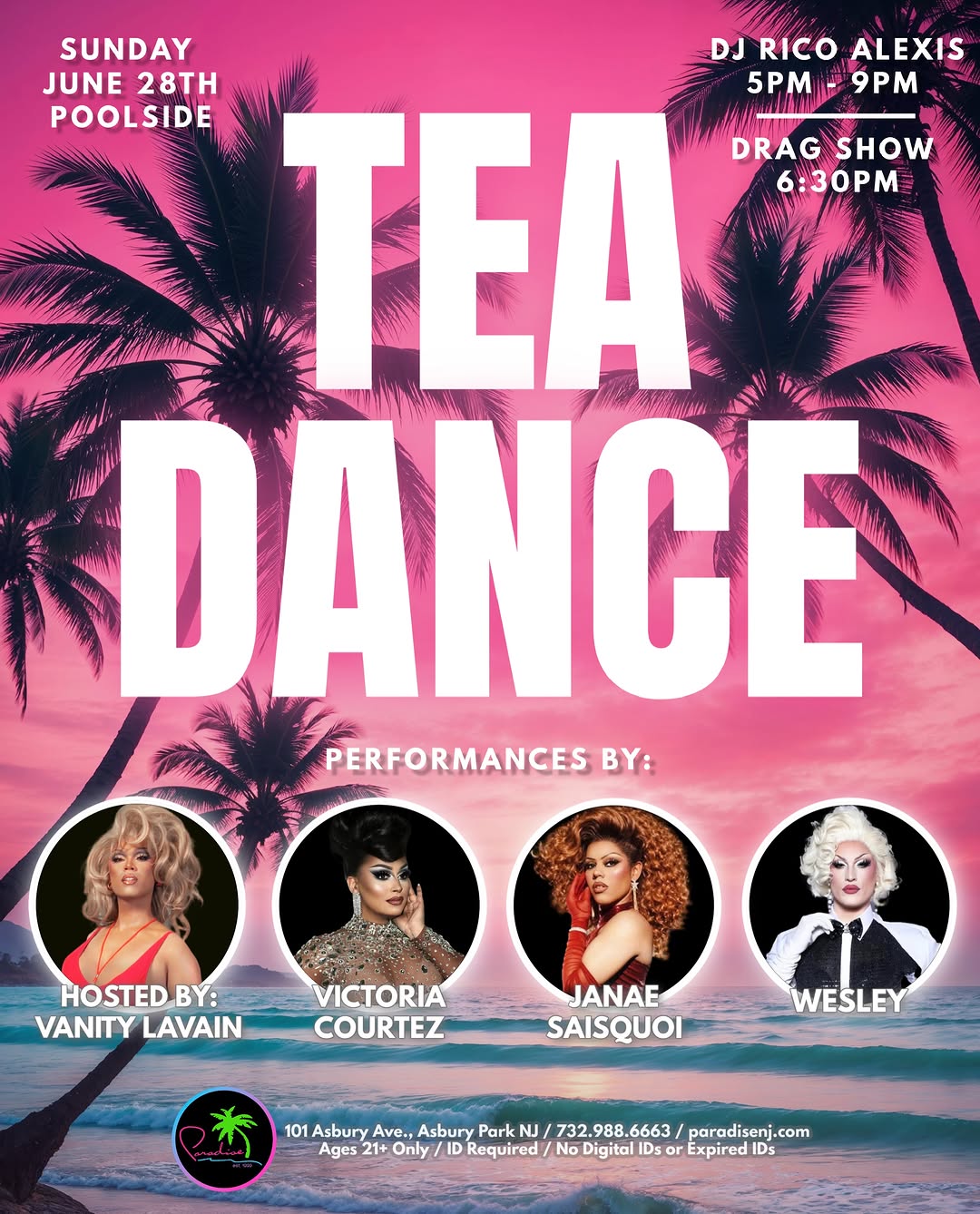Tea Dance with DJ Rico Alexis and Drag Show