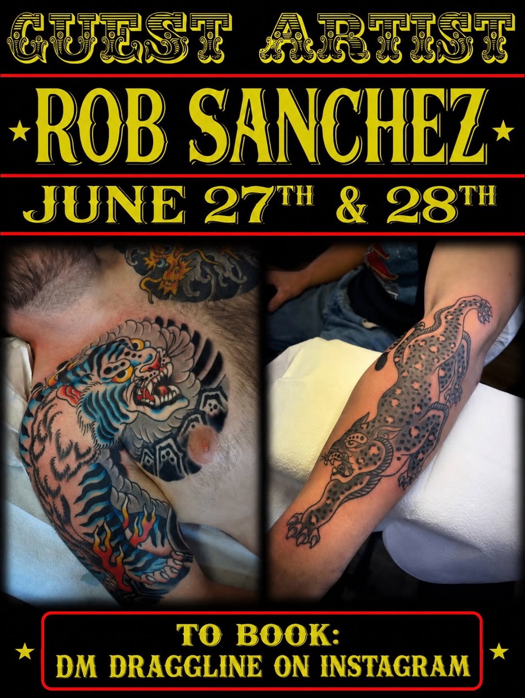 Guest Artist Rob Sanchez at Old Glory Tattoo Co