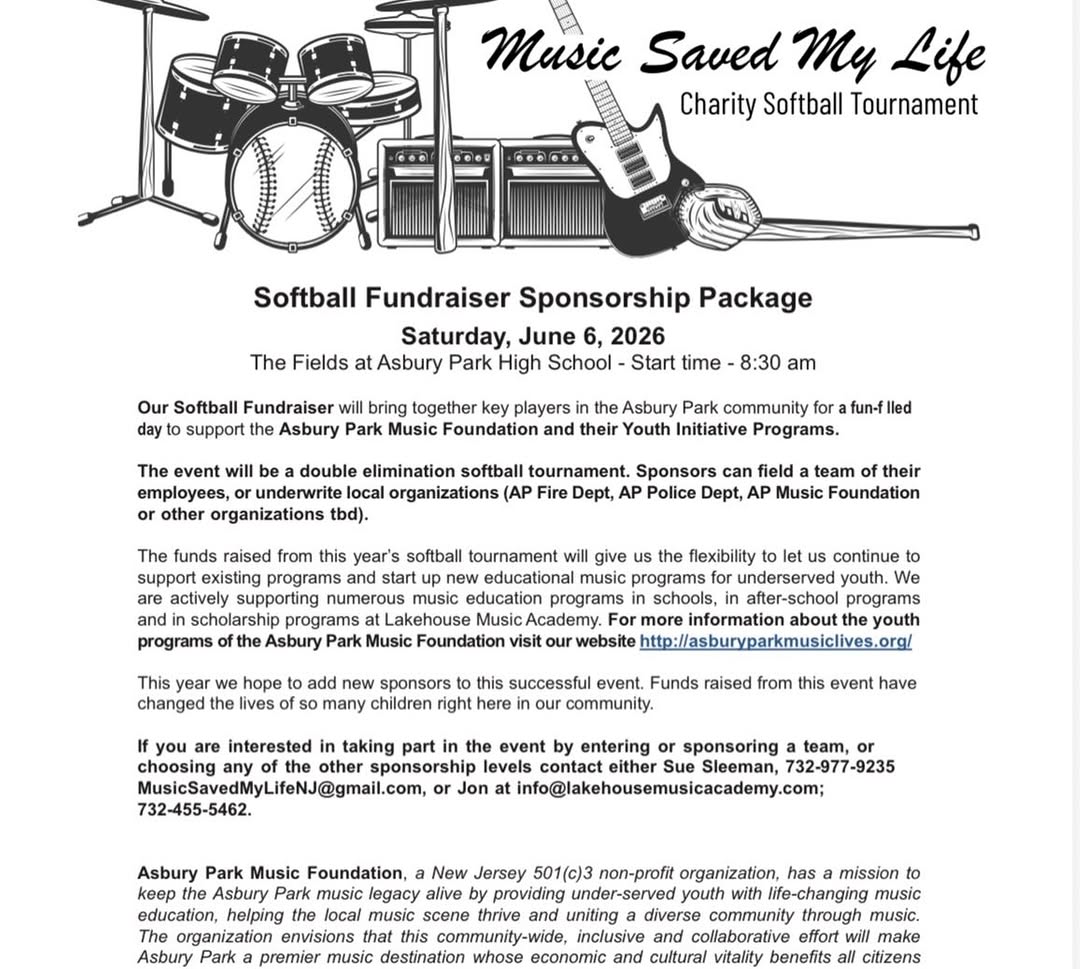 Music Saved My Life Charity Softball Tournament