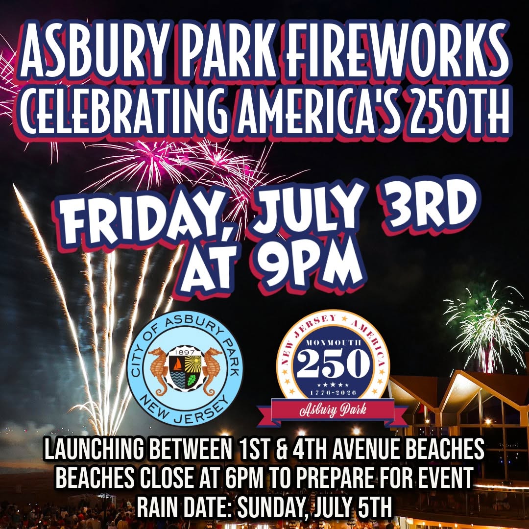Asbury Park Fireworks: America's 250th Celebration
