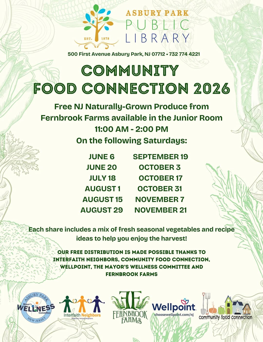 Community Food Connection at Asbury Park Public Library