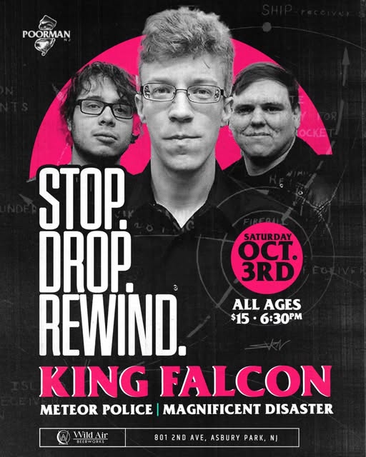 Stop. Drop. Rewind, King Falcon, Meteor Police, Magnificent Disaster