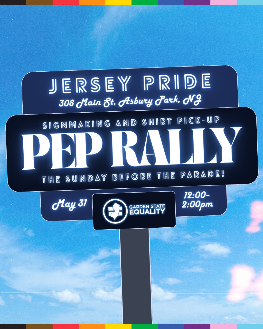 Jersey Pride Signmaking and Shirt Pick-Up Pep Rally