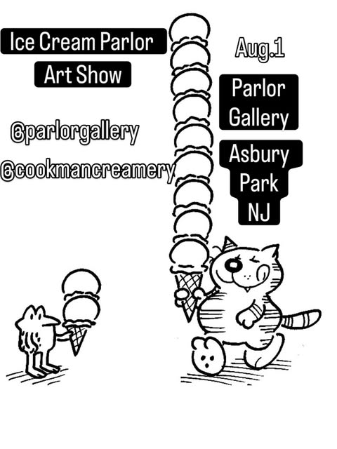Ice Cream Parlor Art Show Opening