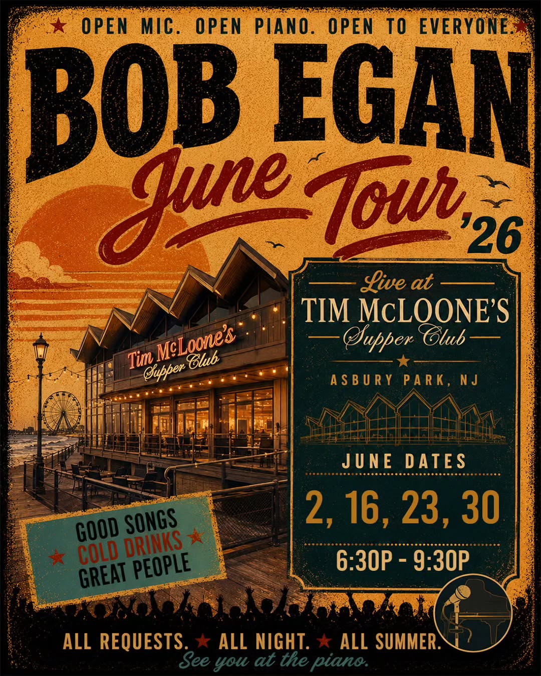 Bob Egan's Open Mic Piano Party: Elevated