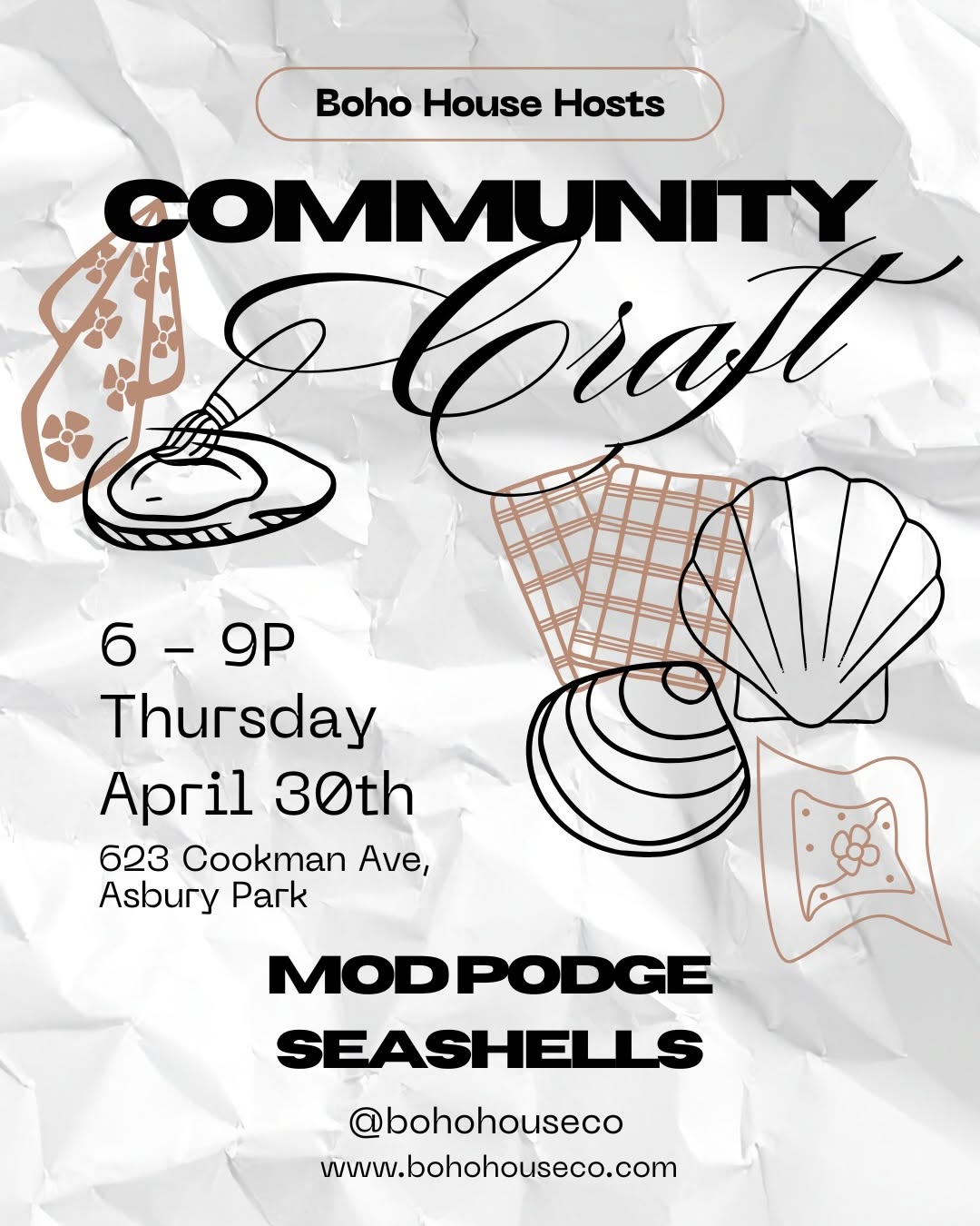 Community Craft: Mod Podge Seashells