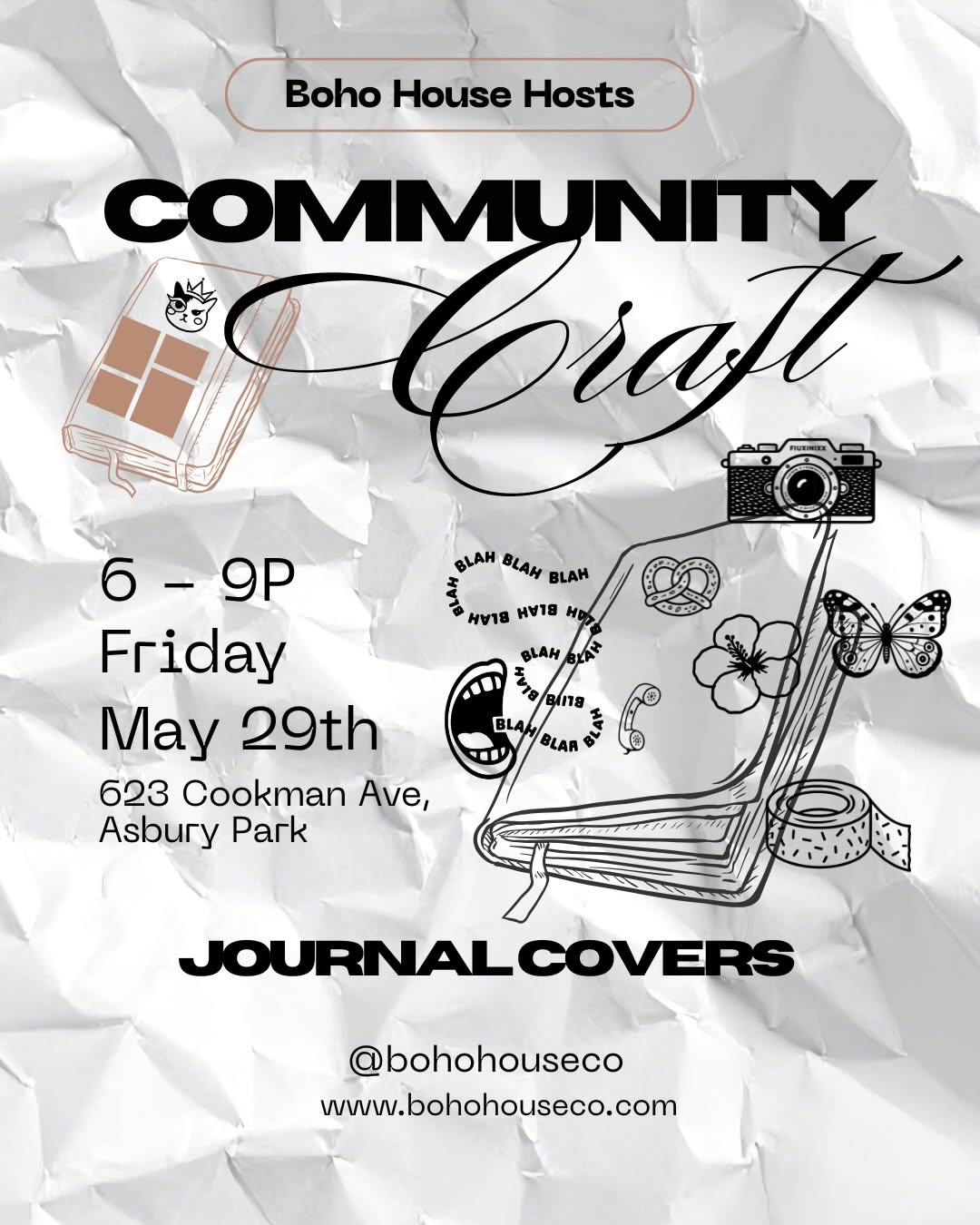 Boho House Community Craft: Journal Covers
