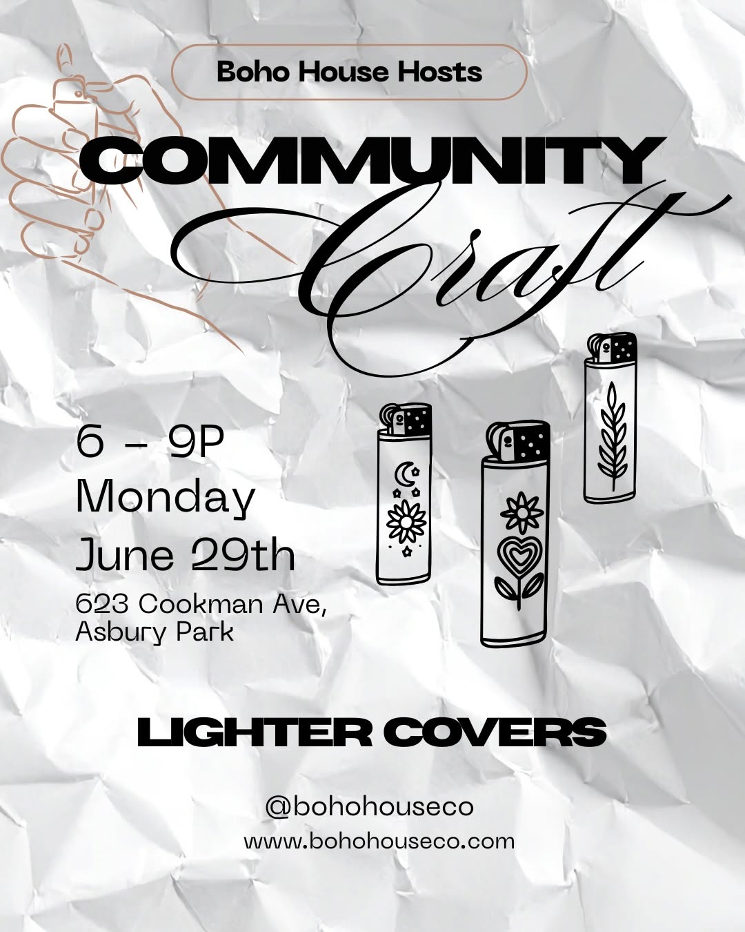 Community Craft Night: Bejeweling Lighter Covers