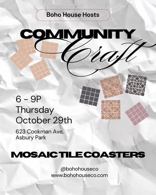 Community Craft Night: Mosaic Tile Coasters