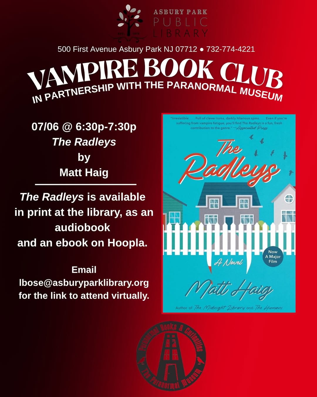 Vampire Book Club: The Radleys by Matt Haig