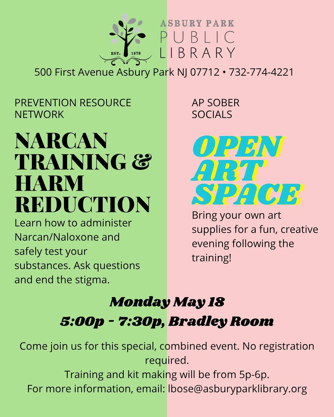 Narcan Training & Open Art Space