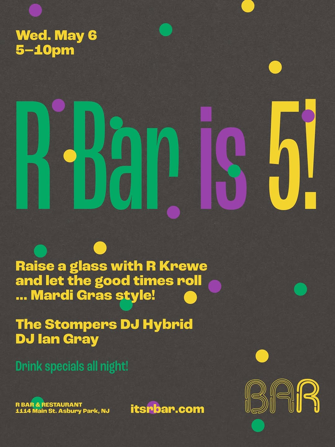 R Bar is 5! Anniversary Party